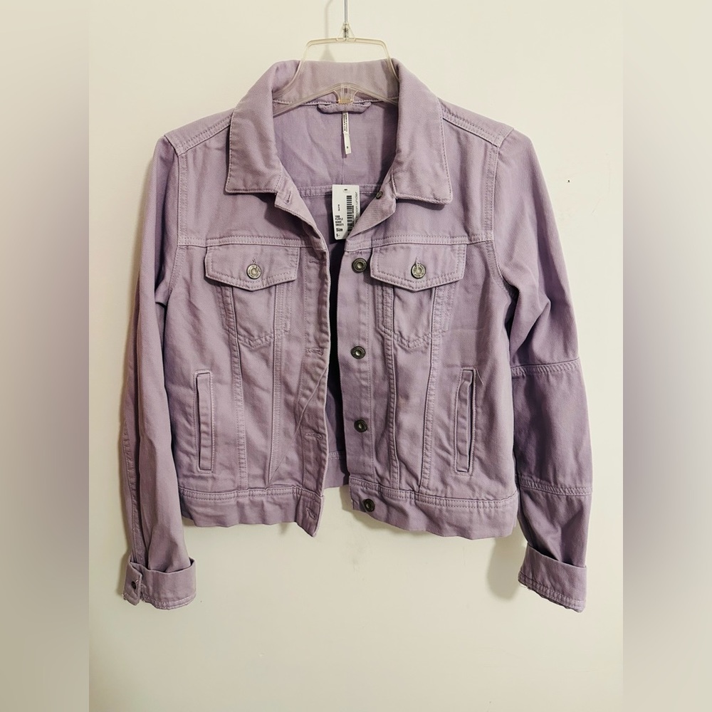Free People lavender jean jacket